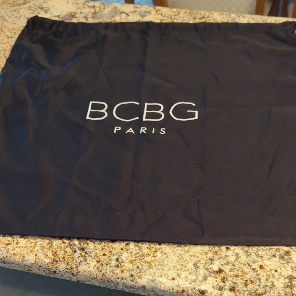 BCBG Black Dust Bag with White Logo Snd Draw String